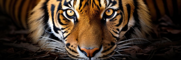 Глаза тигра вблизи