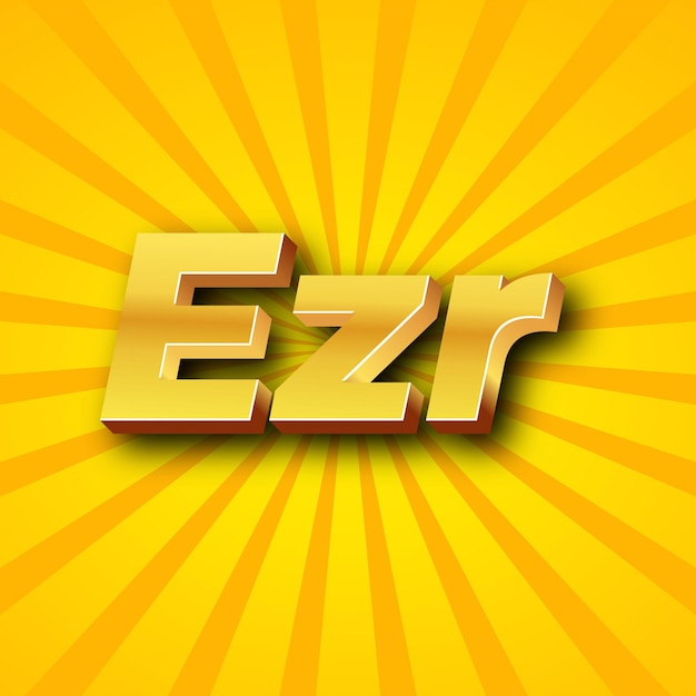 Ezr text effect gold jpg attractive background card photo confetti