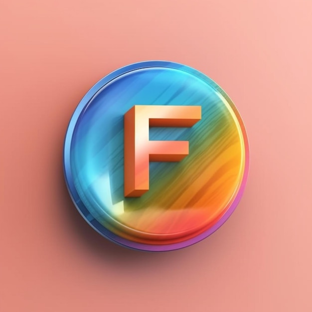 Foto f brief logo pictogram ontwerp