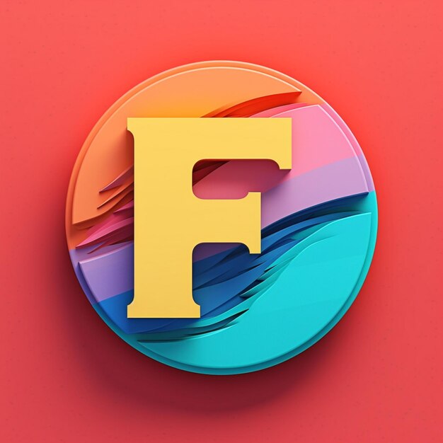 Photo f letter logo icon design