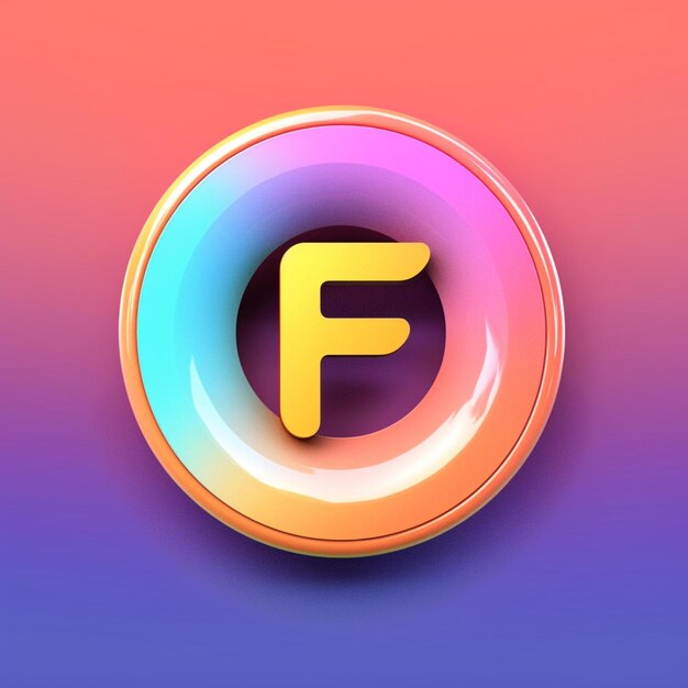 Photo f letter logo icon design