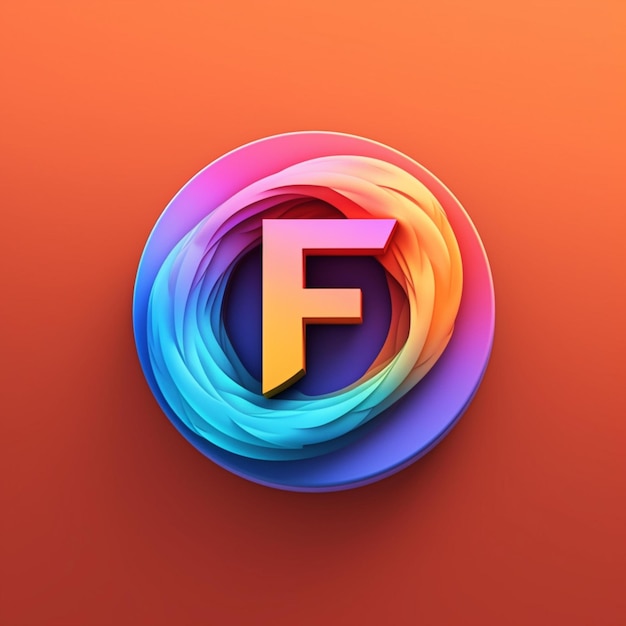 Photo f letter logo icon design