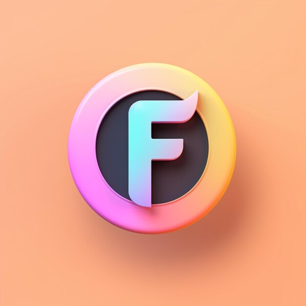 Photo f letter logo icon design