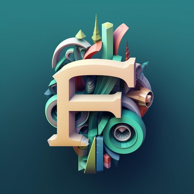 Foto f-logo 3d-ontwerp
