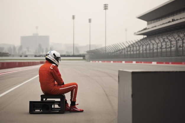 F1-coureur staat op aan de startlijn generatieve AI