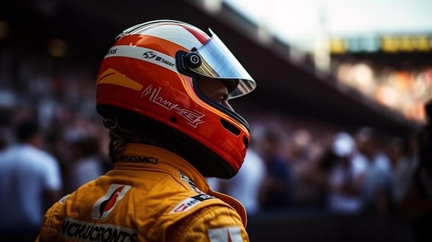 An F1 driver pilot waits for the formula 1 race to begin Generative Ai