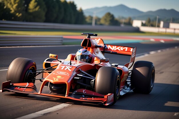 F1 racer rijden formule auto voor brandstof auto professionele racewedstrijd wallpaper achtergrond