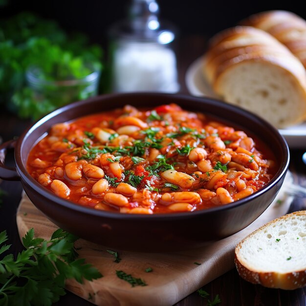 Photo fabada asturian food