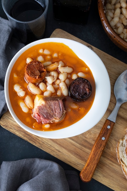 Fabada legumes dish typical of Spain