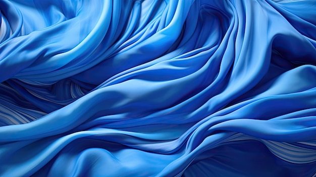 Fabric blue fluid marble