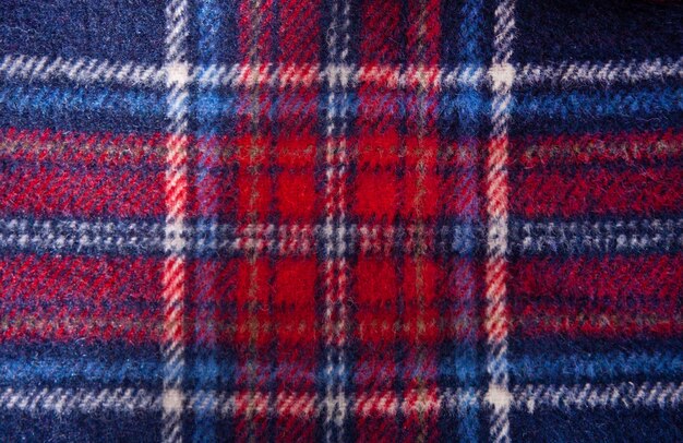 Photo fabric checkered wool plaid texture. cloth background