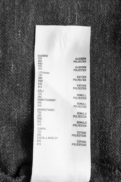 Fabric composition label