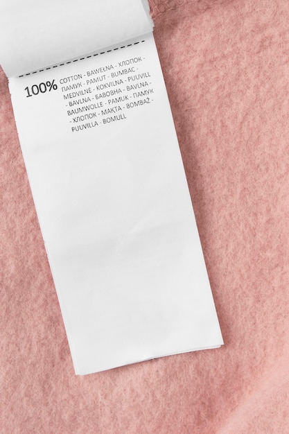 Fabric composition label