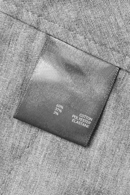 fabric composition label