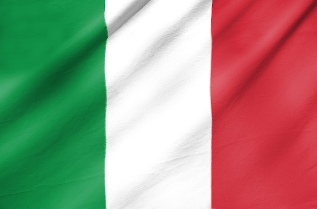 Photo fabric flag of italy