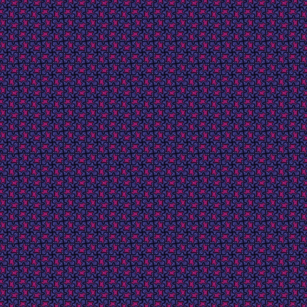 The fabric pattern is used as a background in purple tones.