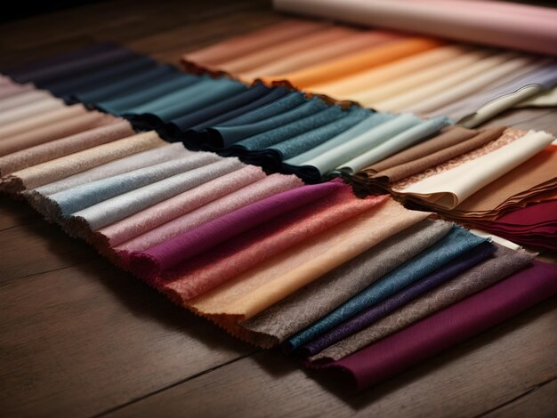 Fabric Swatches in Various Colors for Interior