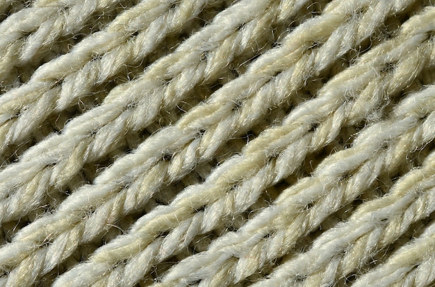 Fabric texture of a soft yellow knitted sweater