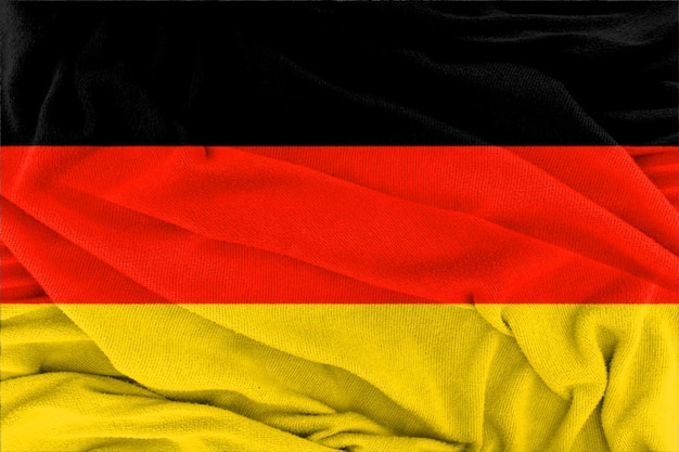 Fabric wavy texture national flag of germany