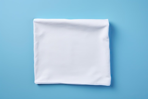 A fabric wiper mock up template made of white cotton towel is presented in an isolated manner on a b