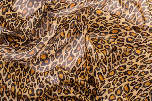 Fabric with leopard print