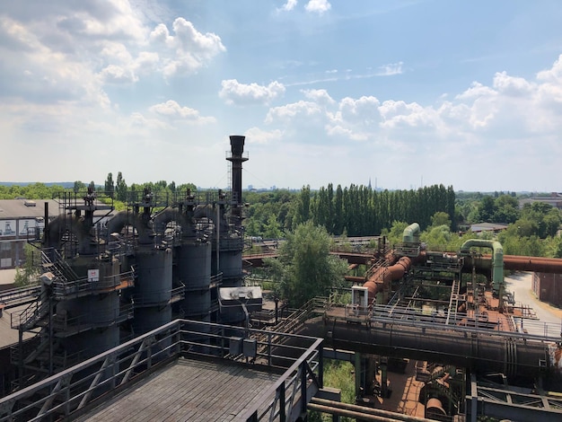 Foto fabriek tegen de lucht