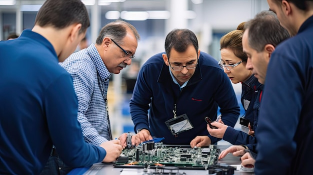 Foto fabriek voor het assembleren van elektronische onderdelen