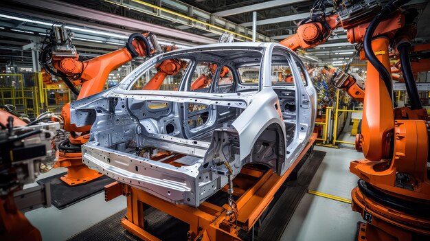 Fabriek voor robots en auto's