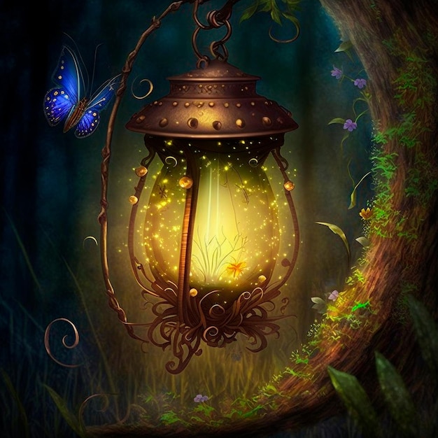 A fabulous image of a lamp in the style of fantasy