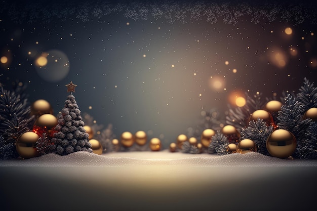 Fabulous Merry Christmas red empty background Illustration AI Generative