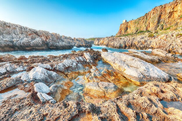 Fabulous seascape of Isolidda Beach near San Vito cape