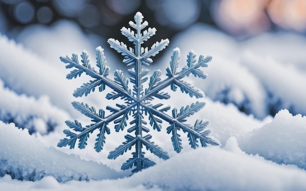 Fabulously beautiful winter snowflakes closeup