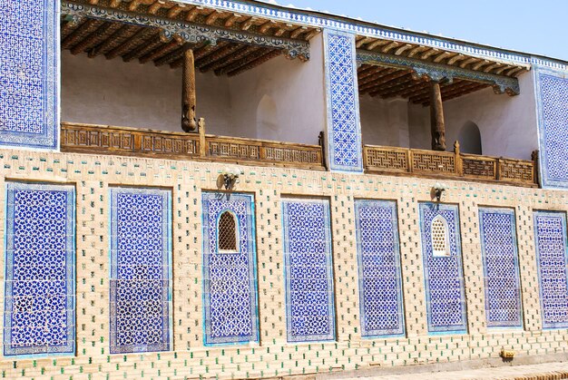 Facade of a 19th century palace in the city of Khiva