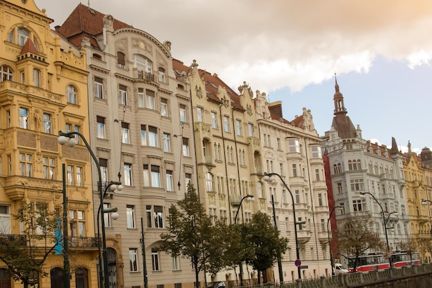 Facade of a beautiful old multistory building