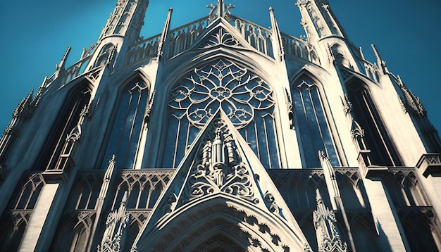 The facade of the cathedral of barcelona