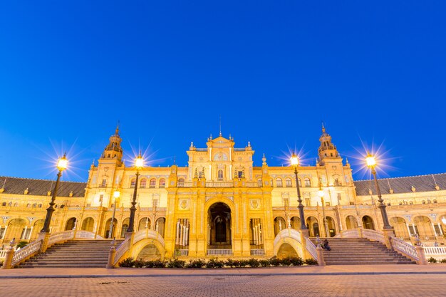 Facade of espana Plaza Seville