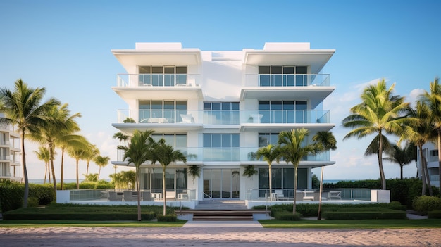 Facade exterior condominium building