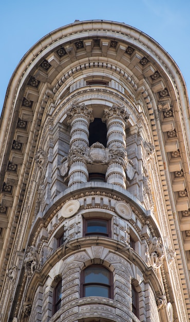 Facade of the Flatiron Building in New York