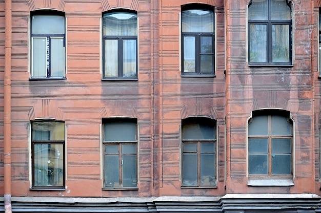 Facade of a historic building in St. Petersburg, Russia