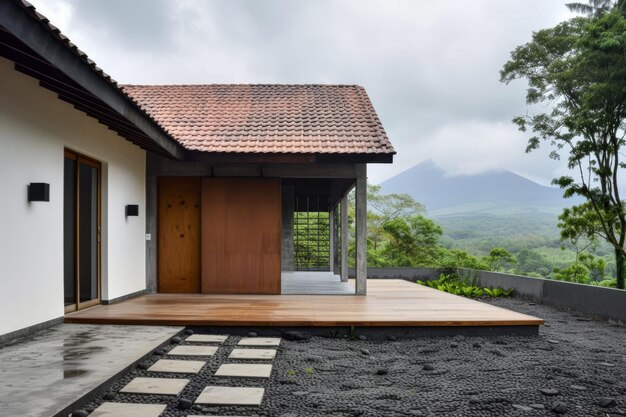 Facade of a luxury and modern new house