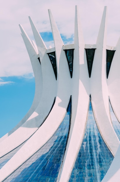 Facade of the Metropolitan Cathedral of Brasilia Brazil