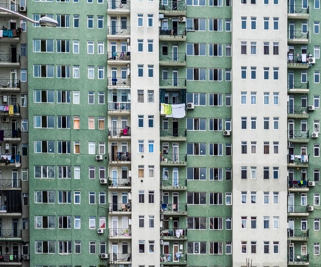 Facade of the multistorey building