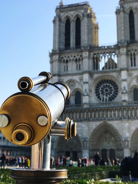 Photo facade of notre dame de paris against sky