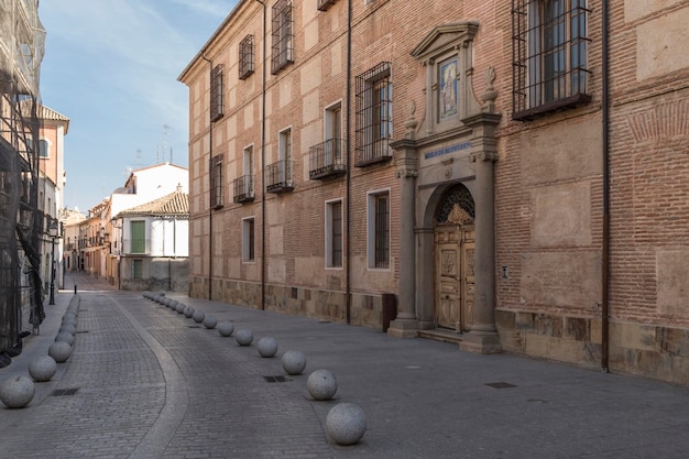 Facade of the old San Prudencio nursing home in Talavera de la Reina Toledo Spain