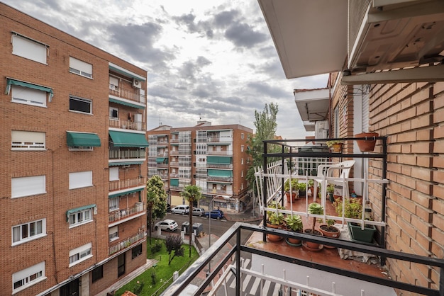 Facade of an urban residential house