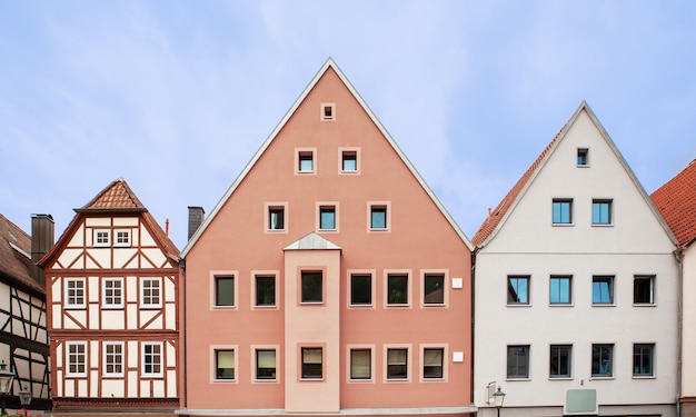 Photo facades of houses in a european town