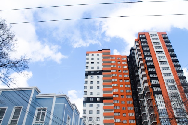 Photo facades of modern city houses in a metropolis