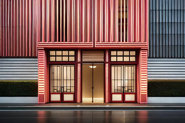 facades and vitrines of japanese store 2d japanese street background