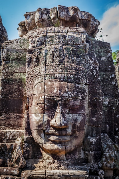 バイヨン寺院、アンコール、カンボジアの顔