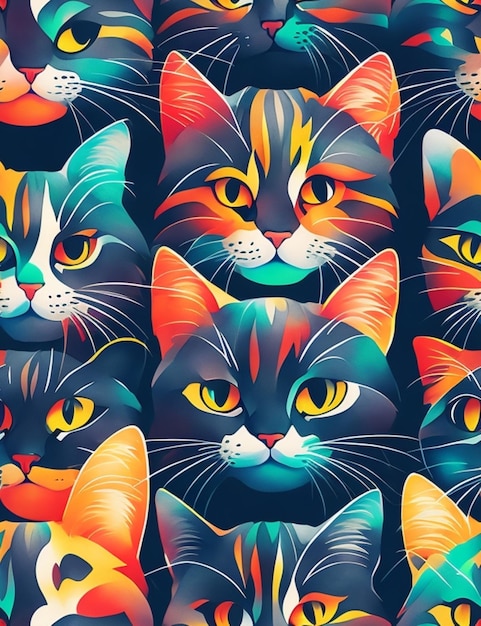 face cats patterns